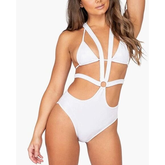 Roma Other - Roma Women's Standard Romper, White, Medium (TOP NOT INCLUDED)